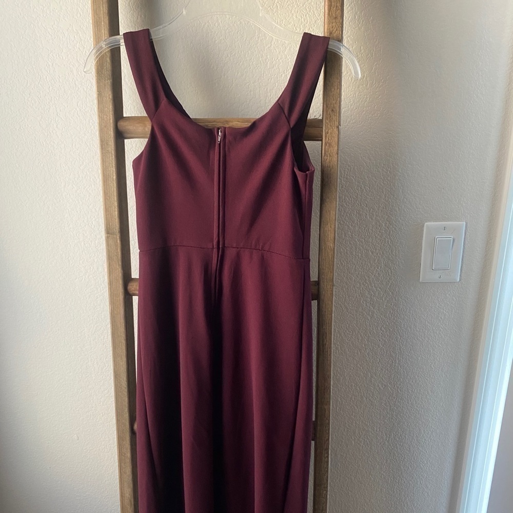 Maroon dress - v neck size 3 - Picture 6 of 7